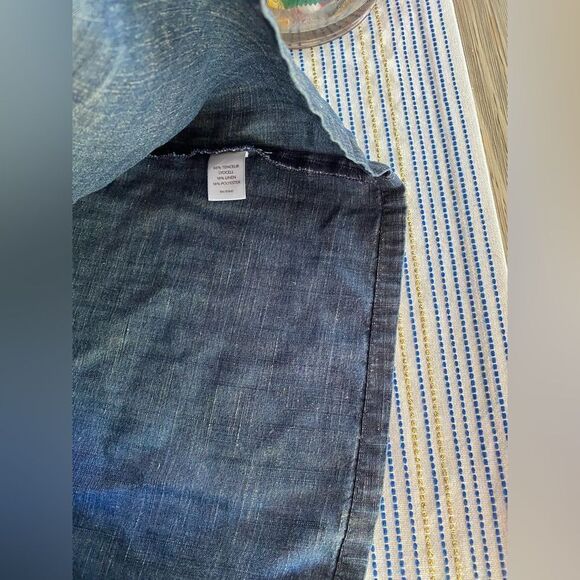 J. Jill Dress Sleeveless Blue XS Pockets Buttons Mini Knee Length Spring Summer - Picture 9 of 11